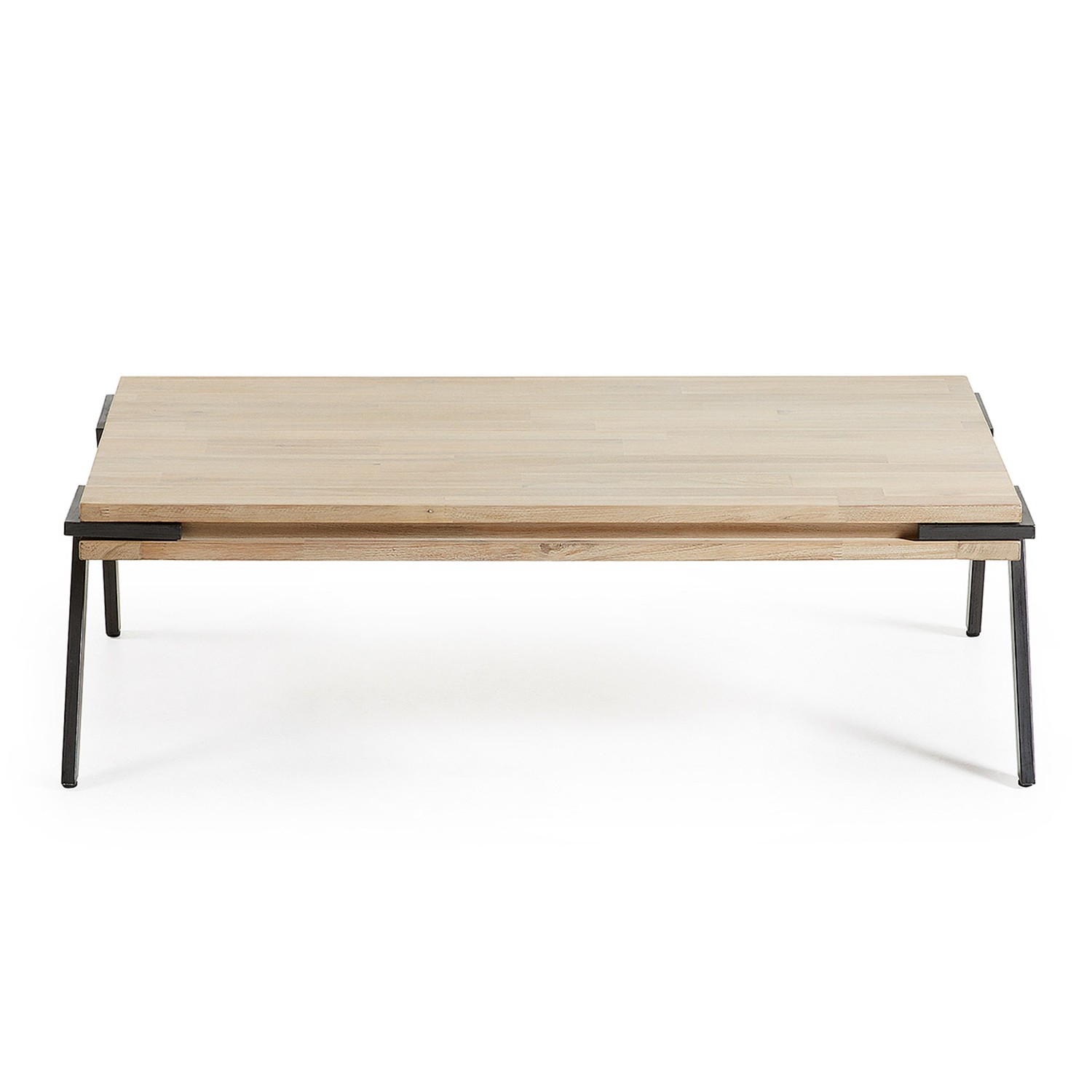 Mesa Auxiliar DISSET 125x70 - Madera Acacia Natural - Patas Metal