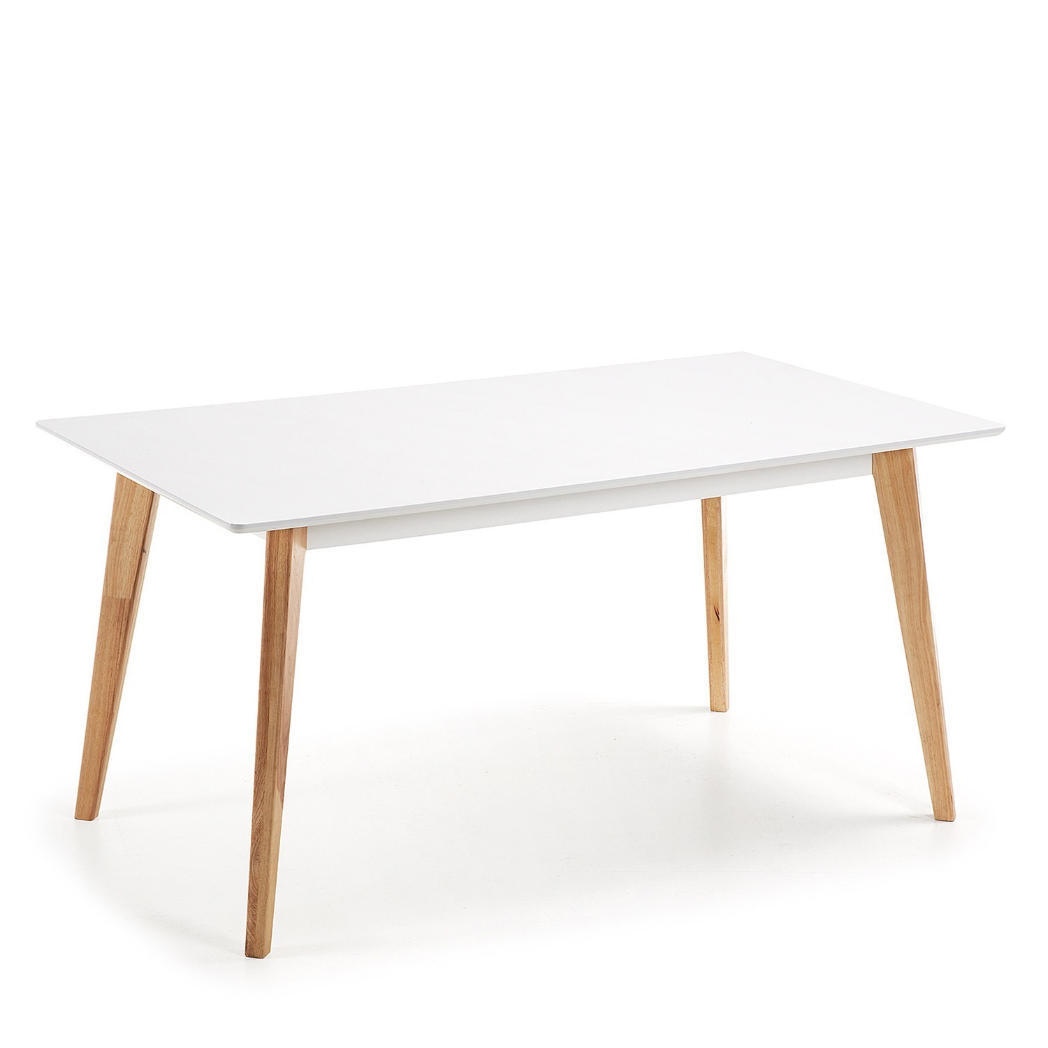 Mesa MEETY 160×90 – madera Roble – DM Blanco