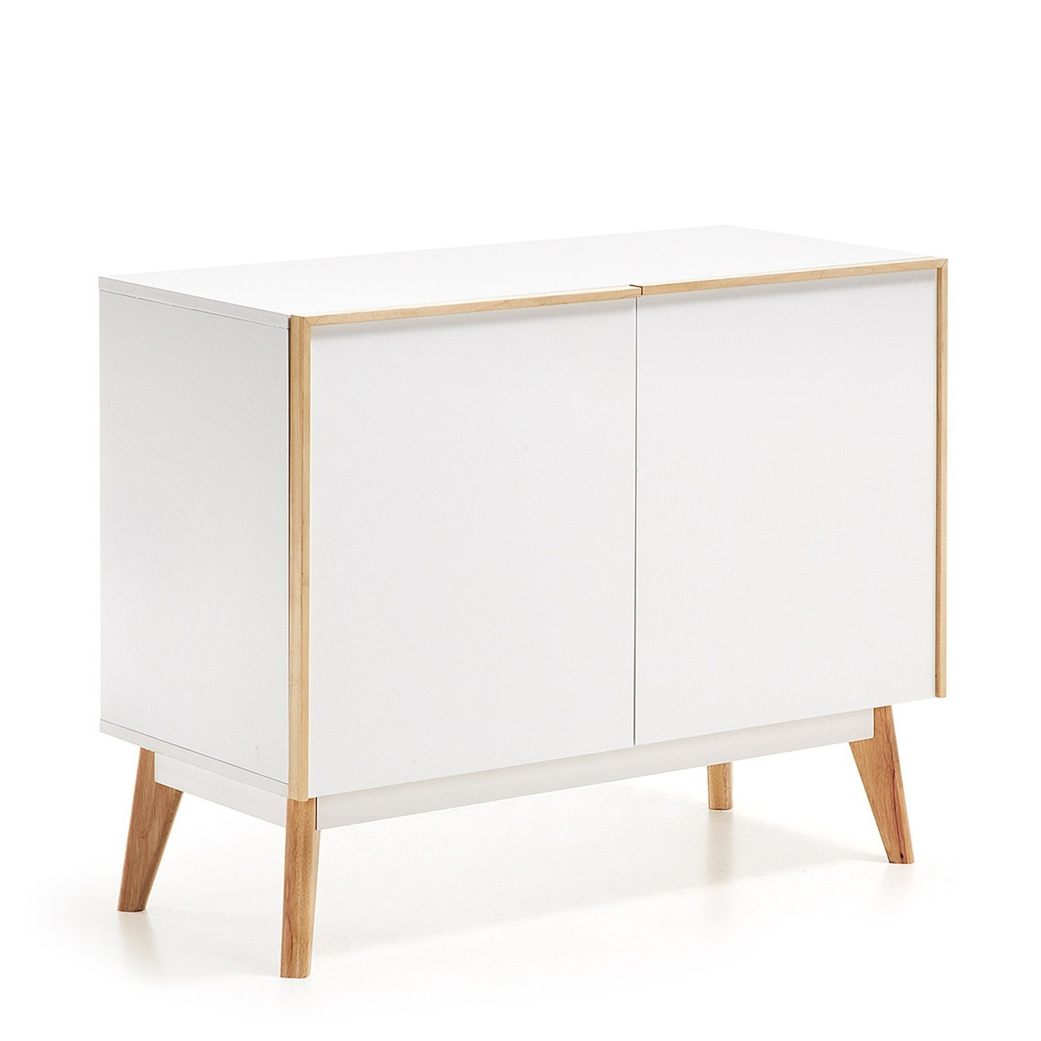 Cómoda aparador MEETY 90×40 – madera Roble – DM Blanco