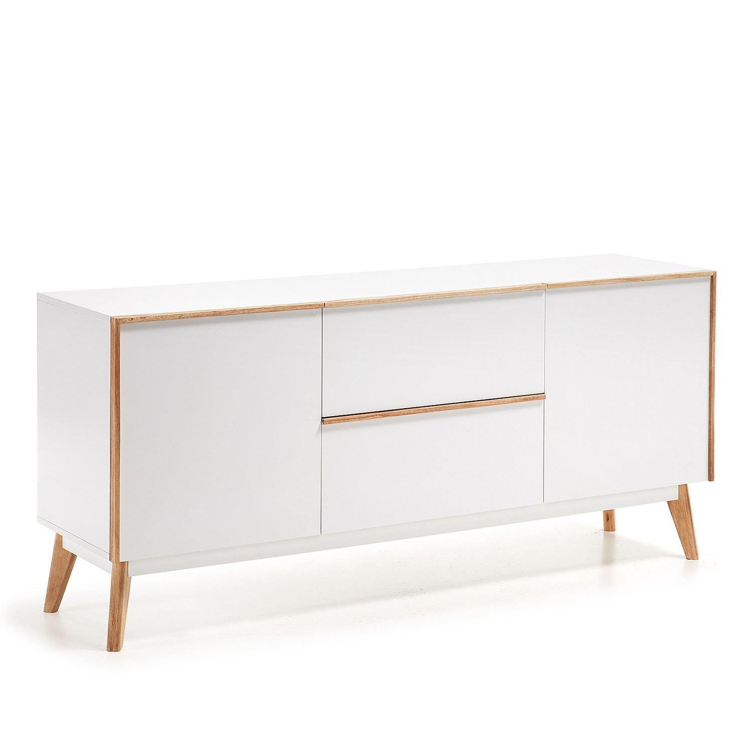 Cómoda aparador MEETY 160×40 – madera Roble – DM Blanco