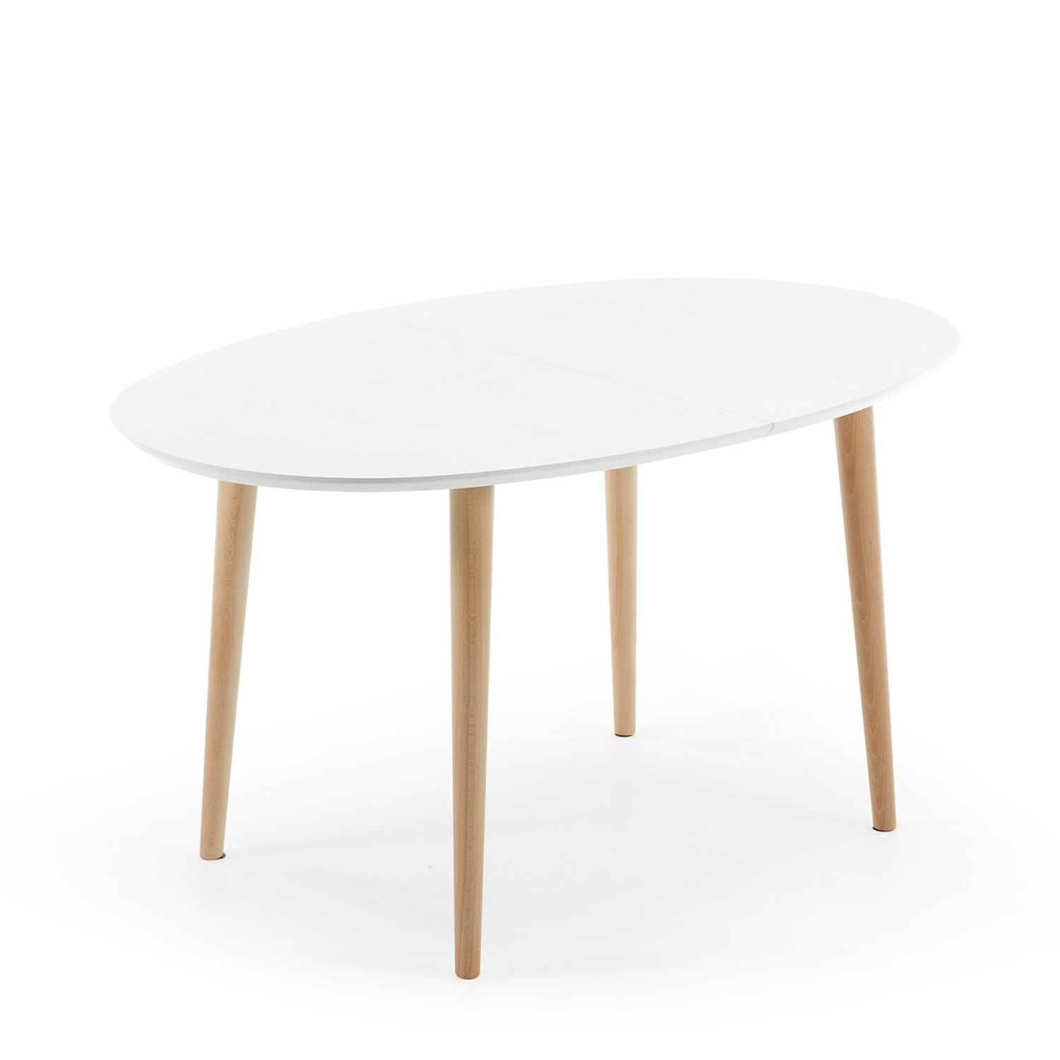 Mesa extensible OVAL OAKLAND 140-220 – madera Haya – DM Blanco