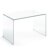Mesa escritorio BURANO GLASS 125×70 – Cristal transparente