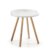 Mesa auxiliar BRUK – patas madera Natural – sobre madera Blanco