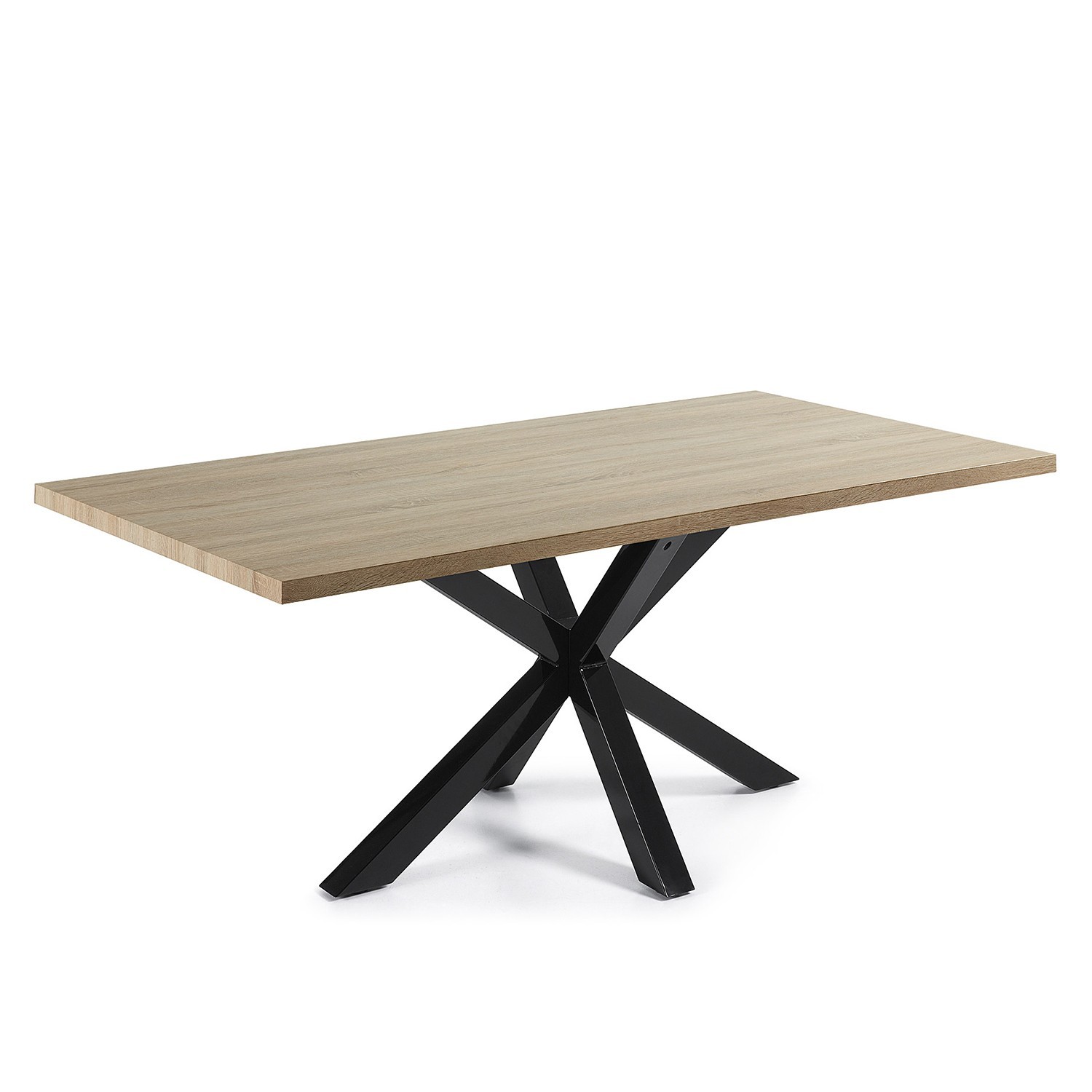 Mesa ARYA 200×100 – pie epoxy Negro – sobre Natural Mesa ARYA 200×100 – pie epoxy Negro – sobre Natural