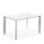 Mesa CORNER 140×90 – cromado – cristal templado Transparente