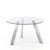 Mesa COLUMBIA 130 cm – metal Cromado – Cristal Transparente