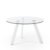 Mesa COLUMBIA 130 cm – metal Blanco – Cristal Transparente