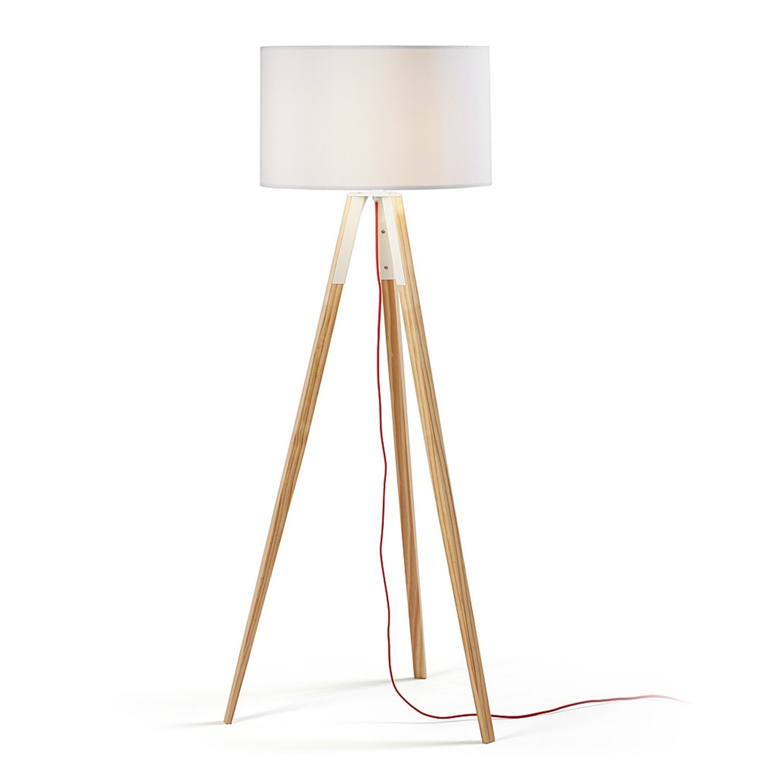 Lámpara de pie UZAGI – madera – pantalla Blanca Lámpara de pie UZAGI – madera – pantalla Blanca