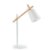 Lampara de sobremesa JOVIK – metal Blanco y madera