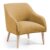 Sillón BOBLY – tela Mostaza – pies madera Natural