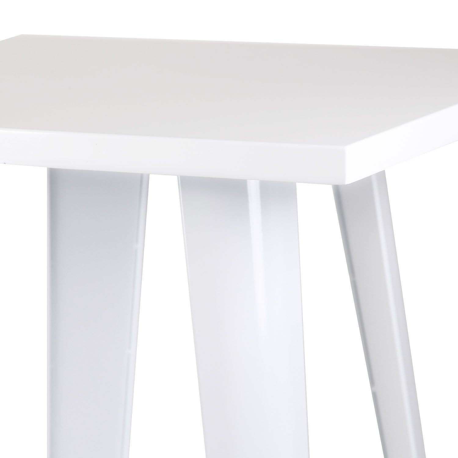 Mesa alta TOLIX Style 60x60 - metal y MDF Blanco