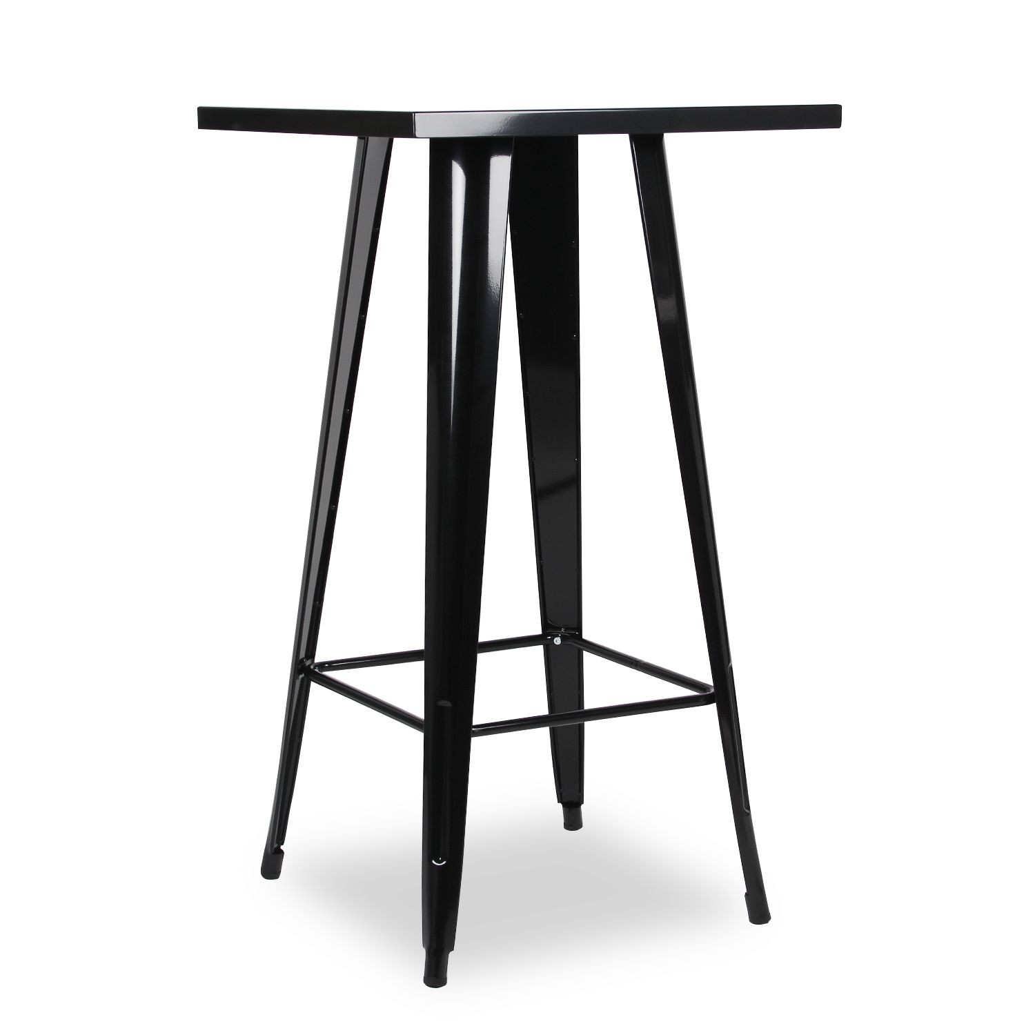 Mesa alta de bar TOLIX Style 60x60 - Negro - Réplica Xavier Pauchard