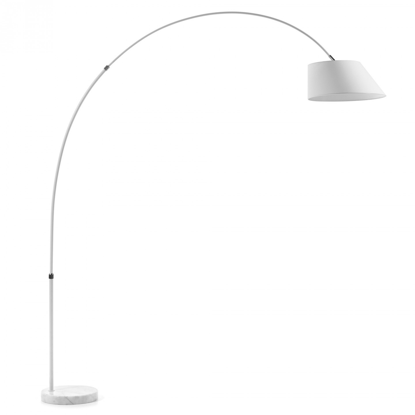 Lámpara de pie LEEN – metal Blanco – tela Lámpara de pie LEEN – metal Blanco – tela