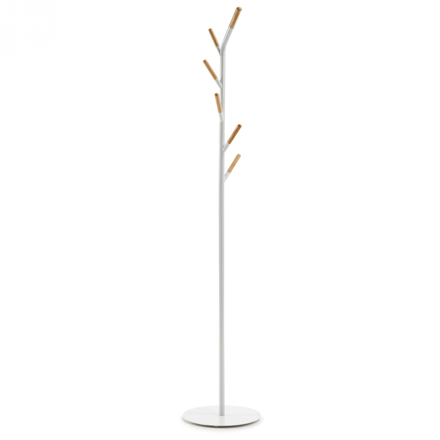 Perchero de pie BRENEN – madera – metal Blanco