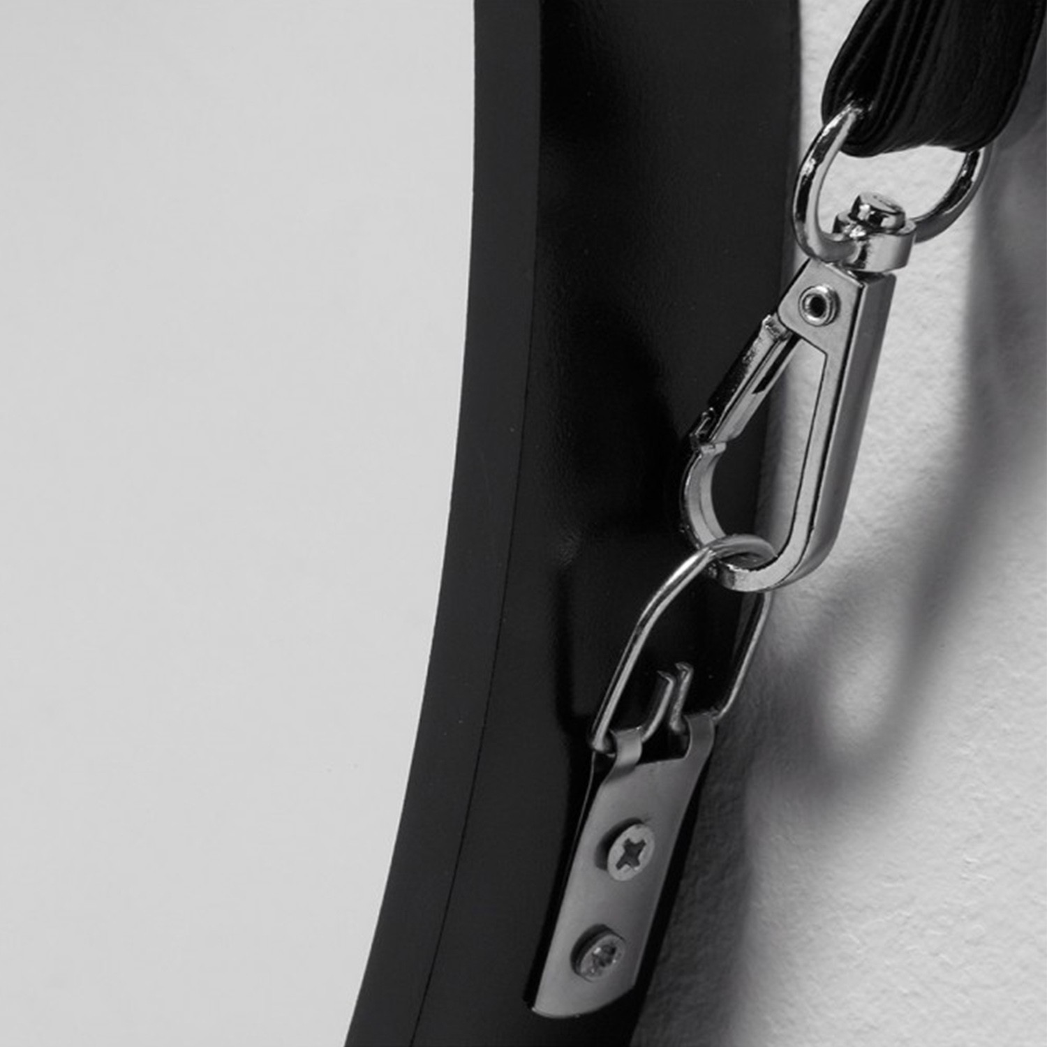 Espejo TRINEER - cristal - metal - asa de piel