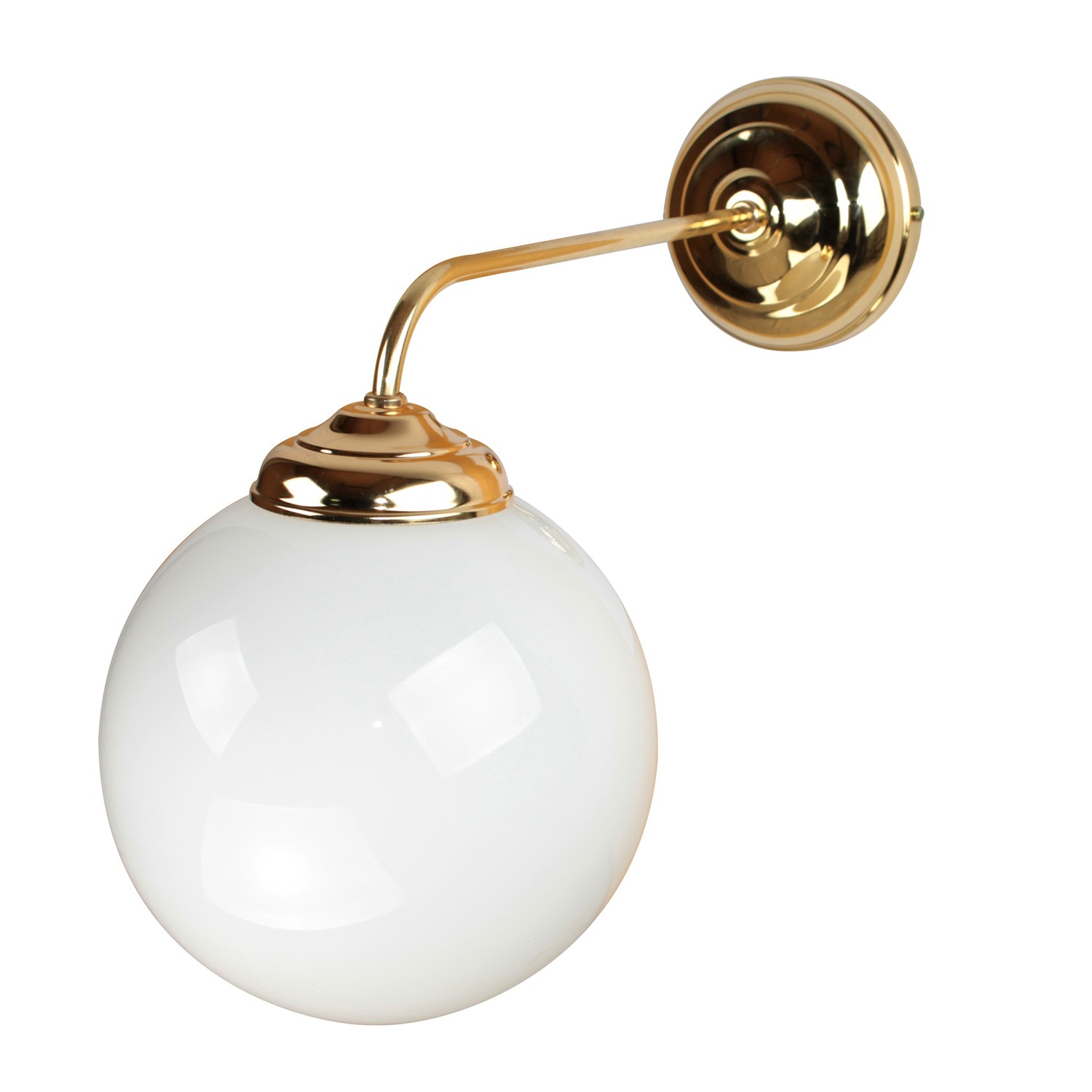 Lámpara aplique KIKA – metal Latón – cristal Ópalo Blanco Lámpara aplique KIKA – metal Latón – cristal Ópalo Blanco