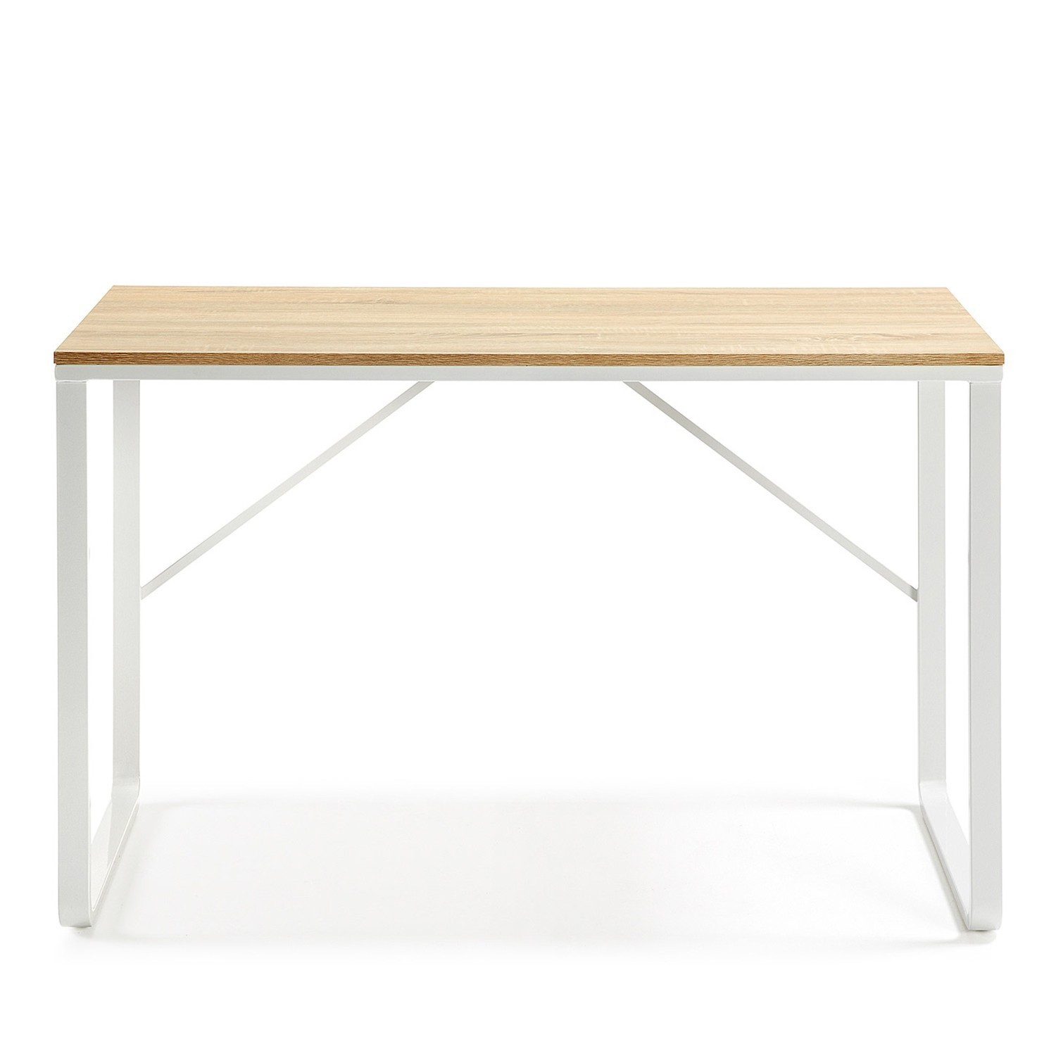 Mesa escritorio LISBET 120x60 - metal Blanco - DM madera