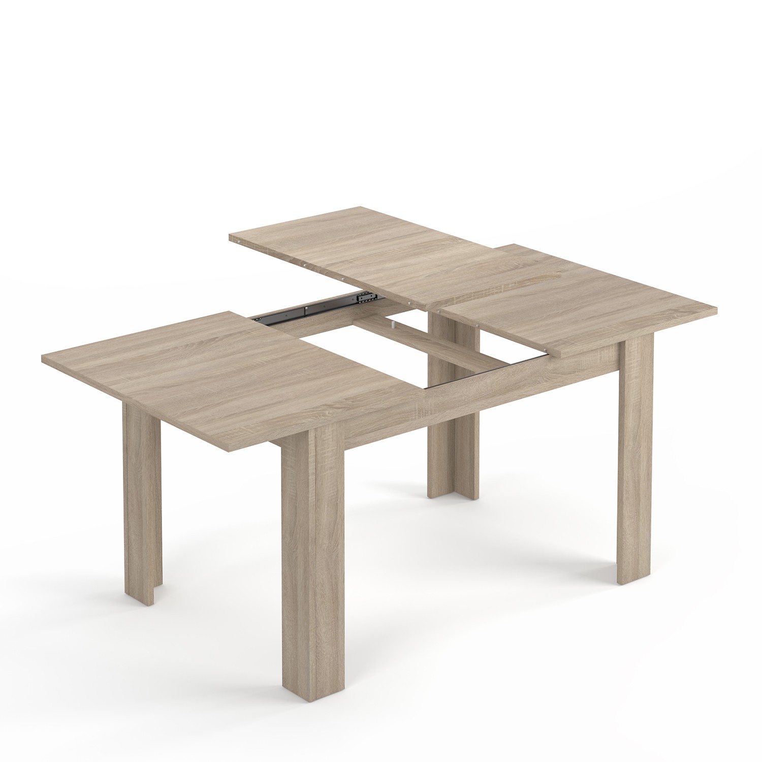 Mesa de comedor extensible DEMBU 140x90 - melamina Roble Canadian