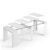 Mesa comedor convertible en consola LANDRA 90×51 – melamina Blanco Brillo