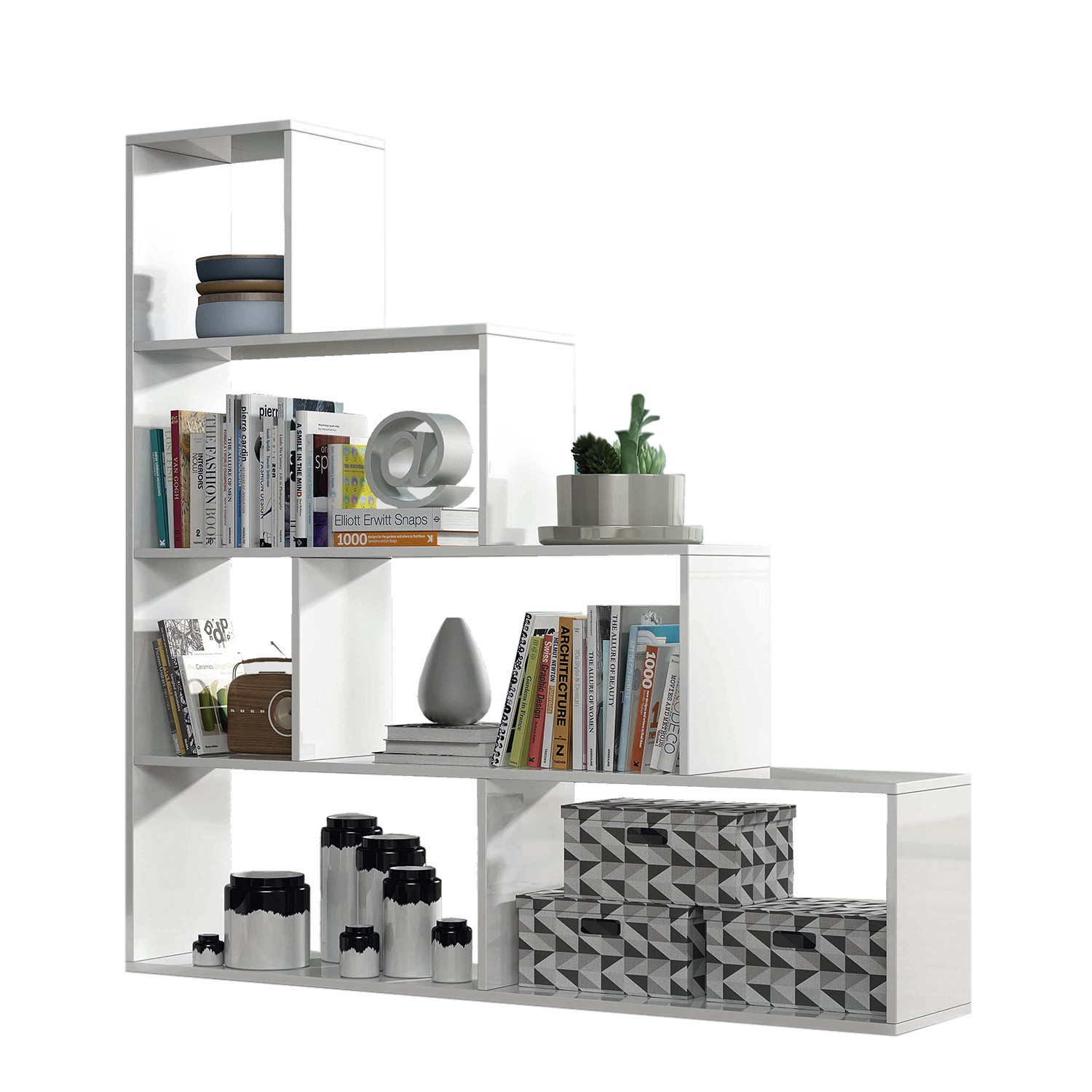 Estantería FISK – melamina Blanco Brillo