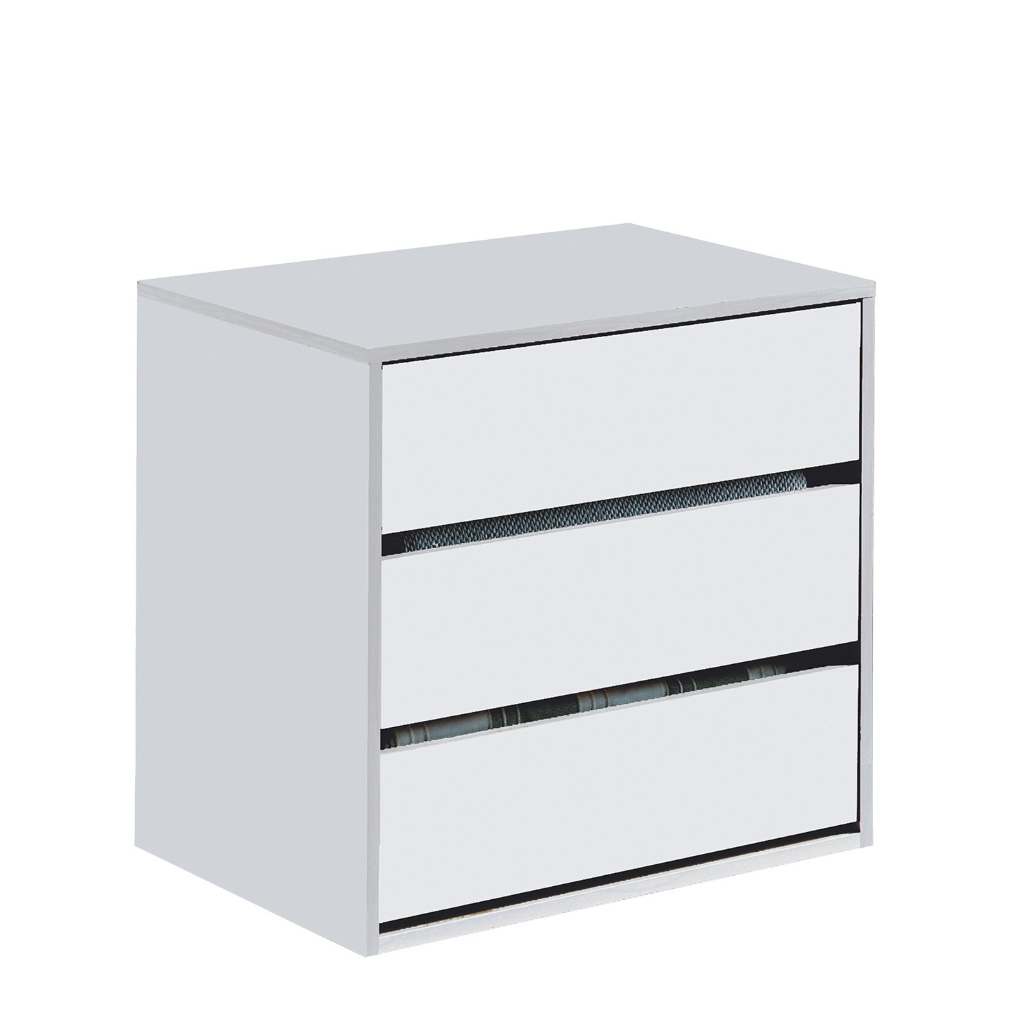 Cajonera 3 cajones SNOW – melamina Blanco