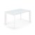 Mesa de comedor extensible ROMA 140(200)x90 – cristal Blanco – metal Blanco