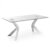 Mesa de comedor COPENHAGUE 180×90 – cristal templado – acero cromado