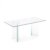 Mesa de comedor BURANO GLASS 180×90 – cristal Transparente