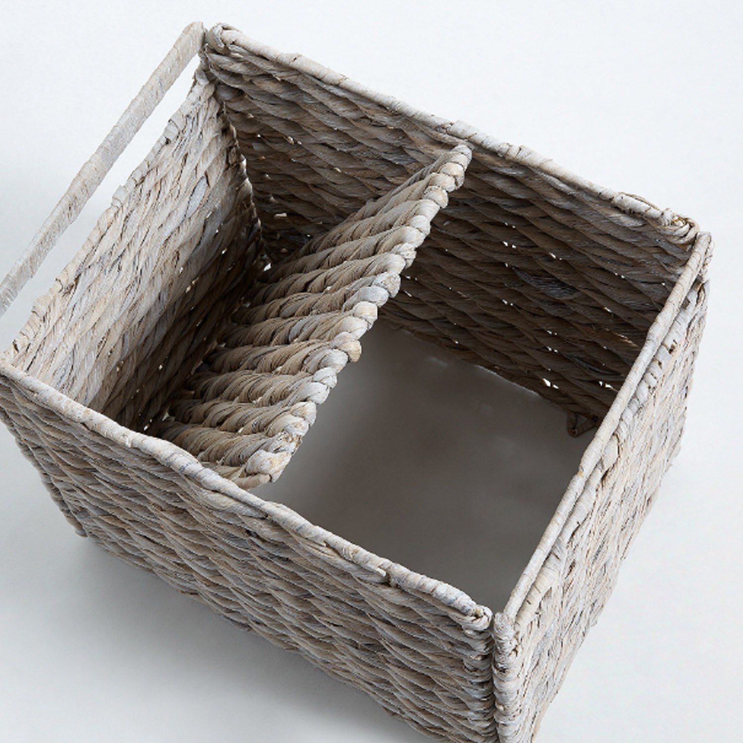 Contenedor almacenaje PALERMO - mimbre Blanco y Natural