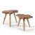 Set de dos mesas auxiliares TEAKHOUT – madera de teca