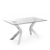 Mesa de comedor COPENHAGUE 150×90 – cristal templado – acero cromado