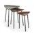 Set de tres mesas auxiliares KATMANDU – metal Zinc, Latón y Cobre