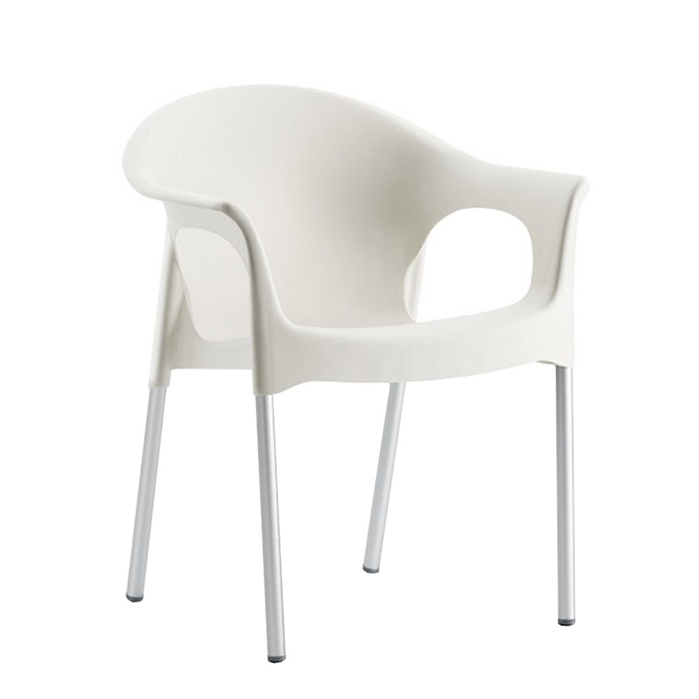 Silla de exterior Blanco ALUDANA