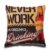 Cojín VINTAGE DRINK BEER NEVER WORK algodón 45×45 – incluye relleno