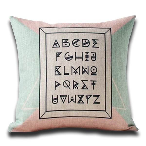 Cojín NORDIK GEO ALPHABET algodón 45×45 – incluye relleno Cojín NORDIK GEO ALPHABET algodón 45×45 – incluye relleno