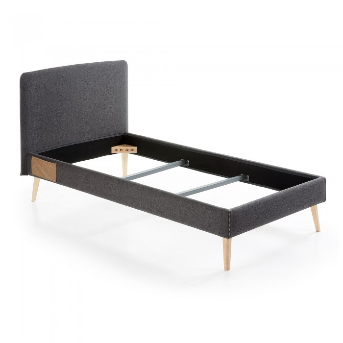 Estructura de cama ROJIM 90×190 – tapizado Antracita