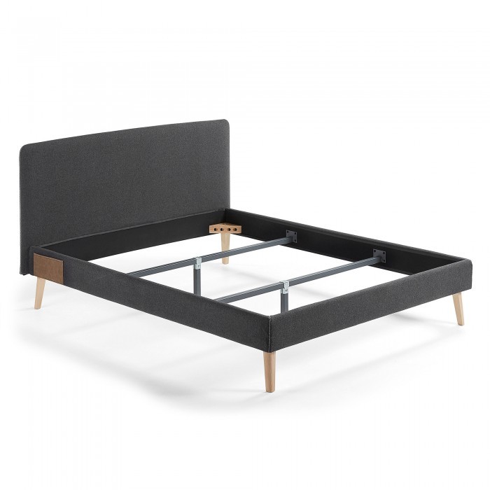 Estructura de cama ROJIM 150×190 – tapizado Antracita
