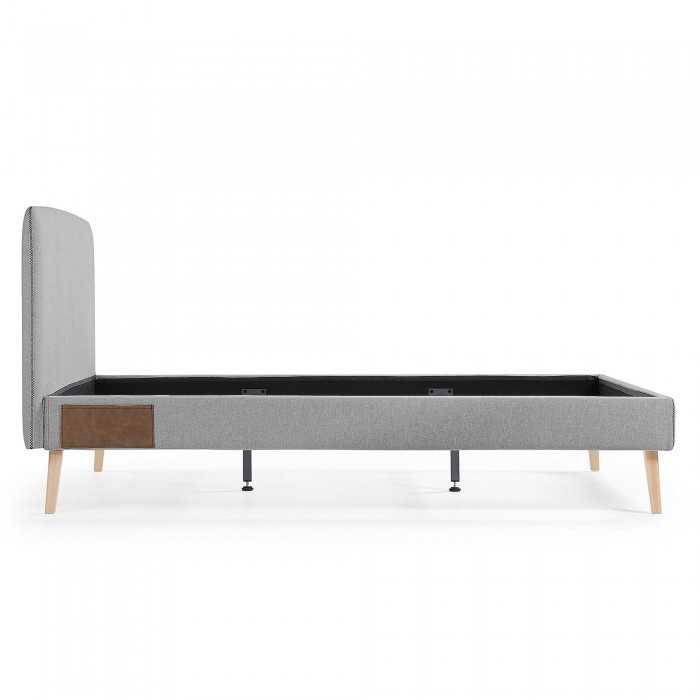 Estructura de cama ROJIM 150x190 - tapizado Gris