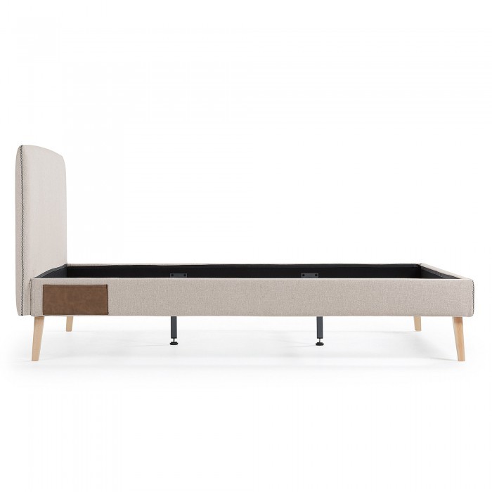 Estructura de cama ROJIM 150x190 - tapizado Beige
