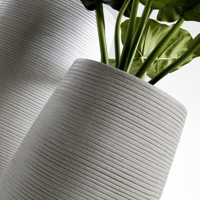 Set de dos jarrones RUDUAR - cemento Gris