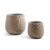 Set de dos maceteros RUDUAR – cemento Marrón