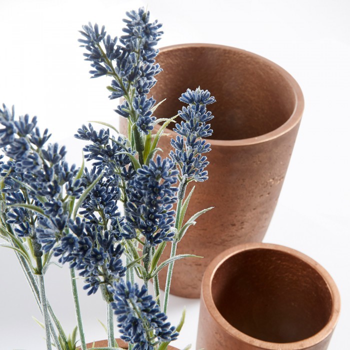Set de tres maceteros SALSE - cemento Cobre