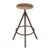 Taburete alto ANORIG H76 – metal Óxido – madera de Pino