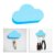NUBE PORTALLAVES magnética de pared – plástico Azul claro