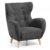 Sillón PASSEN – tela Gris Oscuro – pies madera Natural