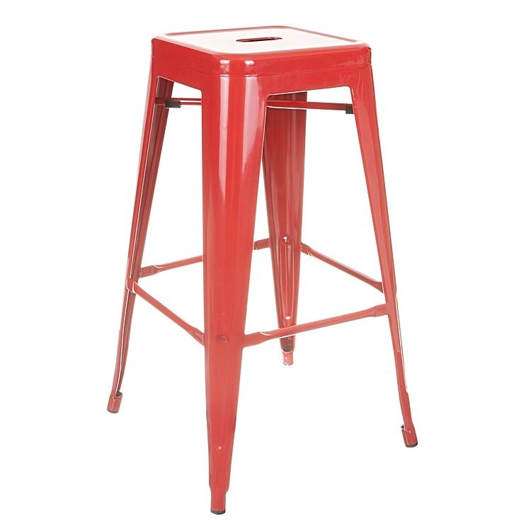 Taburete alto TOLIX H76 Style – metal Rojo