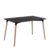 Mesa de comedor BANDIK 120×80 – MDF Negro – madera de haya Natural