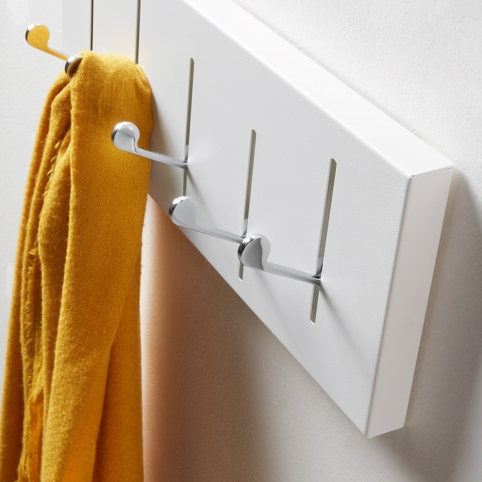Perchero de pared TERCAS - metal Blanco