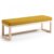Banco ANTOPA 128×42 – tejido Mostaza – madera de Haya