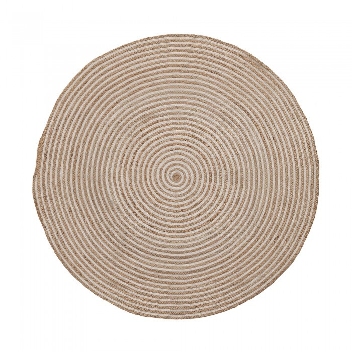 Alfombra MANFER 150 – yute Natural y Blanco Alfombra MANFER 150 – yute Natural y Blanco